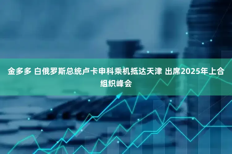 金多多 白俄罗斯总统卢卡申科乘机抵达天津 出席2025年上合组织峰会